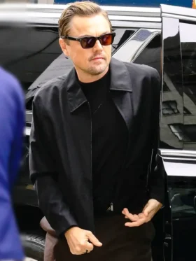 Leonardo DiCaprio NYC Black Jacket Side