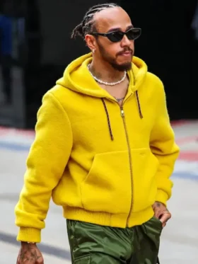 Lewis Hamilton U.S. F1 Grand Prix 2025 Yellow Hoodie
