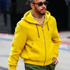 Lewis Hamilton U.S. F1 Grand Prix 2025 Yellow Hoodie