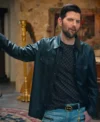 Loot S03 Adam Scott Black Leather Shirt Front