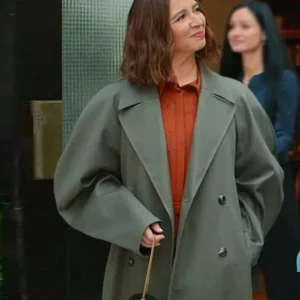 Loot S03 Maya Rudolph Green Trench Coat Front
