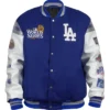 Los Angeles Dodgers Blue Championship Letterman Jacket Side