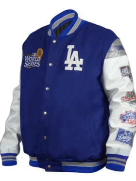 Los Angeles Dodgers Blue Championship Letterman Jacket Back