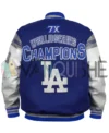 Los Angeles Dodgers Blue Championship Letterman Jacket back