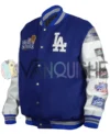 Los Angeles Dodgers Blue Championship Letterman Jacket left