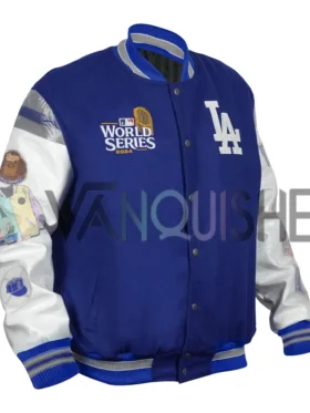 Los Angeles Dodgers Blue Championship Letterman Jacket right