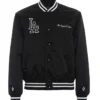 Los Angeles Dodgers County Black Bomber Jacket Front