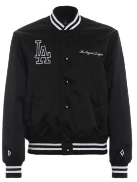 Los Angeles Dodgers County Black Bomber Jacket Front