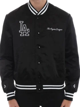 Los Angeles Dodgers County Black Bomber Jacket Back