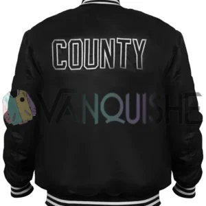 Los Angeles Dodgers County Black Bomber Jacket back