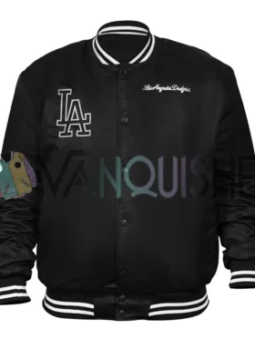 Los Angeles Dodgers County Black Bomber Jacket front