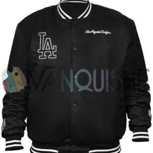 Los Angeles Dodgers County Black Bomber Jacket front