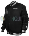 Los Angeles Dodgers County Black Bomber Jacket left