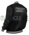 Los Angeles Dodgers County Black Bomber Jacket left back