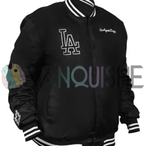 Los Angeles Dodgers County Black Bomber Jacket right