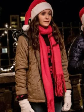 Love Hard Natalie Bauer Puffer Jacket Front Look