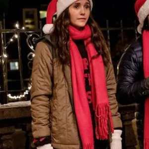 Love Hard Natalie Bauer Puffer Jacket Front Look