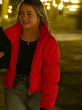 Love is Blind S08 Taylor Haag Red Puffer Jacket Front