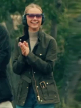 Made in Chelsea Olivia Barker Green Jacket Front