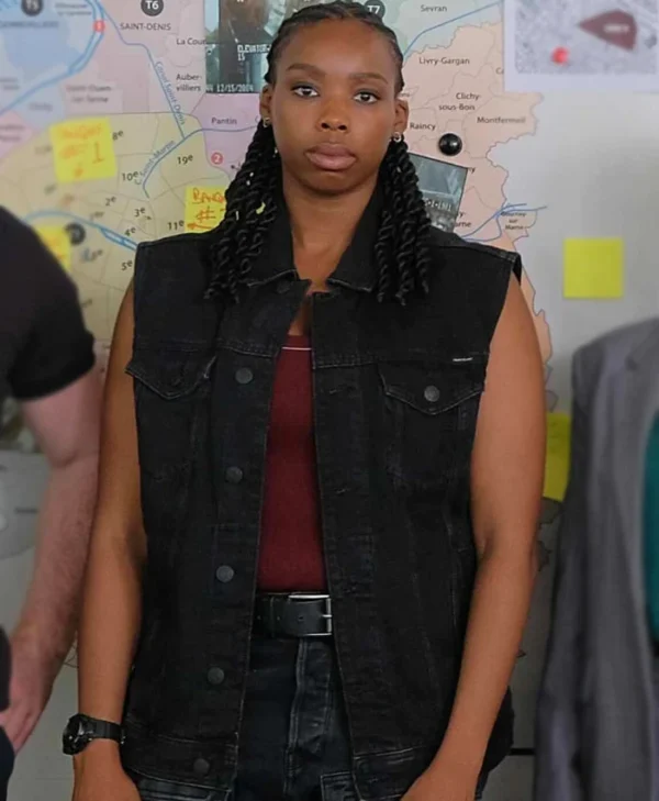 Maigret S01 Shaniqua Okwok Black Denim Vest
