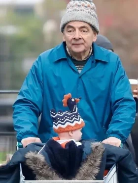 Man VS Baby S01 Rowan Atkinson Blue Jacket Side