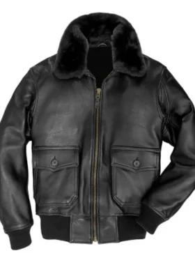 Mark US Shearling G-1 Bomber Flight Jacket Brown