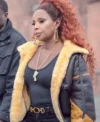 Mary J. Blige Power Book II Shearling Leather Jacket