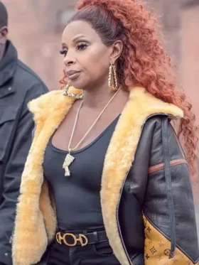 Mary J. Blige Power Book II Shearling Leather Jacket
