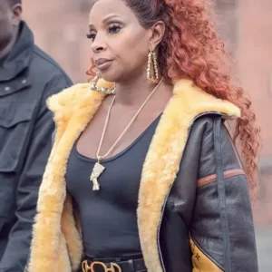 Mary J. Blige Power Book II Shearling Leather Jacket