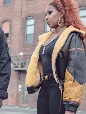 Mary J. Blige Power Book II Shearling Leather Jacket
