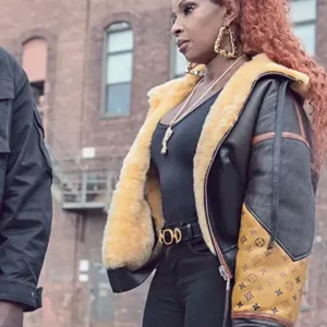 Mary J. Blige Power Book II Shearling Leather Jacket