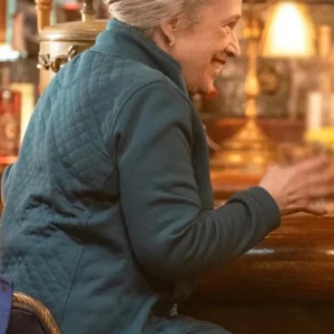Matlock 2025 Kathy Bates Turquoise Quilted Jacket