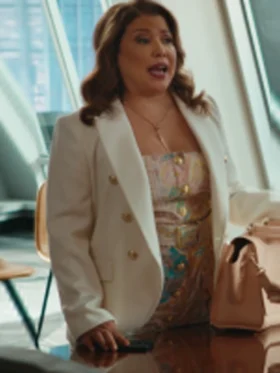Matlock S02 Justina Machado White Blazer Front