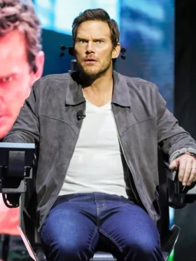 Mercy Chris Pratt Grey Suede Leather Jacket