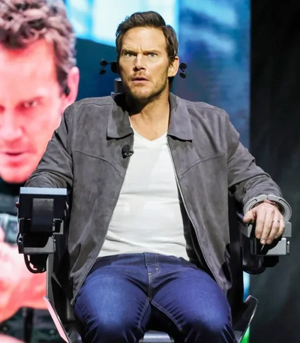 Mercy Chris Pratt Grey Suede Leather Jacket