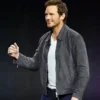 Mercy Chris Pratt Grey Suede Leather Jacket Front