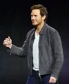 Mercy Chris Pratt Grey Suede Leather Jacket Front