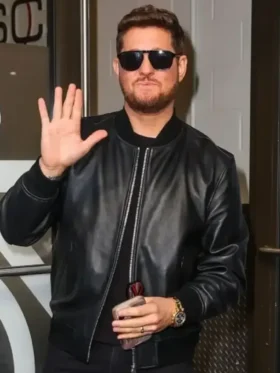 Michael Bublé Live with Kelly and Mark Black Leather Jacket