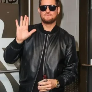 Michael Bublé Live with Kelly and Mark Black Leather Jacket