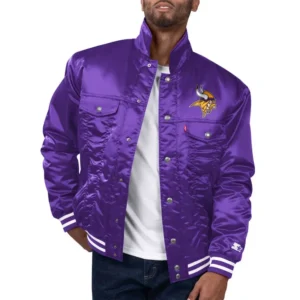 Minnesota Vikings Silver Tab Purple Trucker Jacket