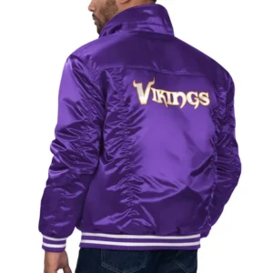 Minnesota Vikings Silver Tab Purple Trucker Jacket For Sale