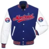Montreal Expos Blue Varsity Jacket Back