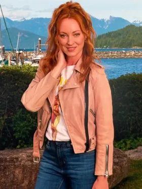 Murder in a Small Town S02 Fiona Vroom Leather Jacket Side