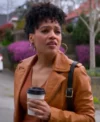 Murder in a Small Town S02 Laila Jackson Brown Leather Jacket