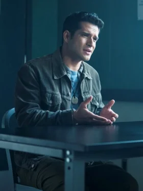Murder in a Small Town S02 Tyler Posey Corduroy Jacket Side
