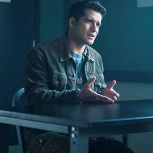 Murder in a Small Town S02 Tyler Posey Corduroy Jacket Side