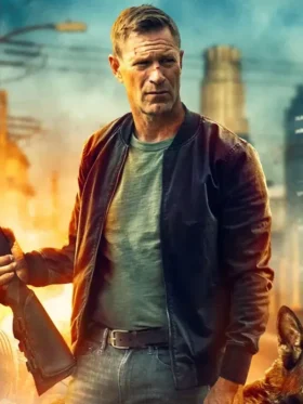 Muzzle City of Wolves Aaron Eckhart Bomber Jacket
