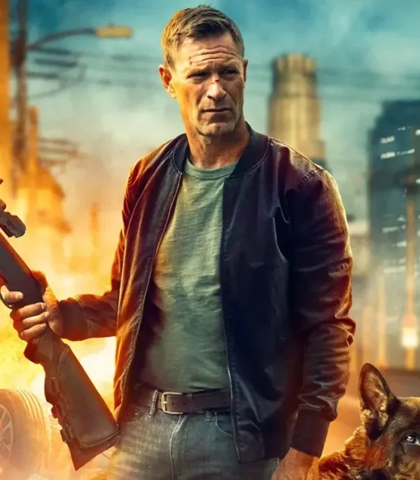 Muzzle City of Wolves Aaron Eckhart Bomber Jacket