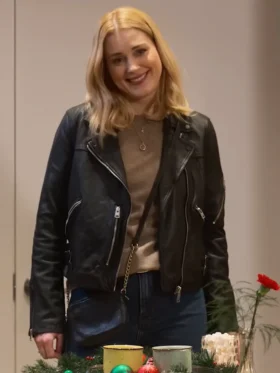 My Secret Santa Alexandra Breckenridge Black Leather Jacket