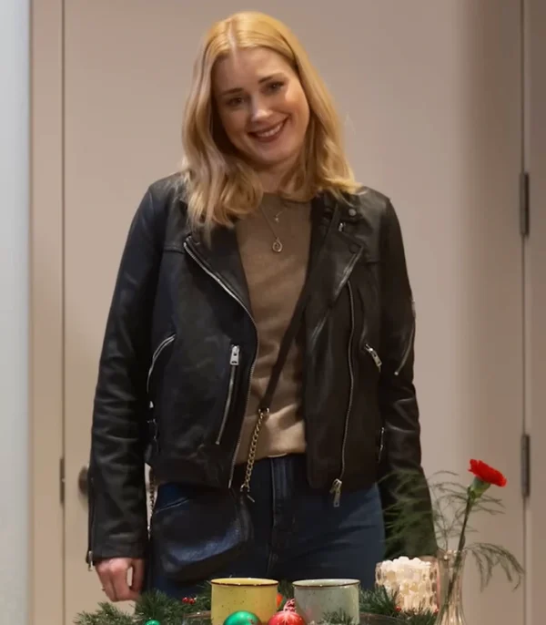 My Secret Santa Alexandra Breckenridge Black Leather Jacket
